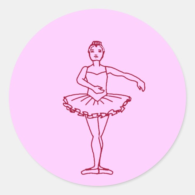 Ballet Third Position Classic Round Sticker (Front)