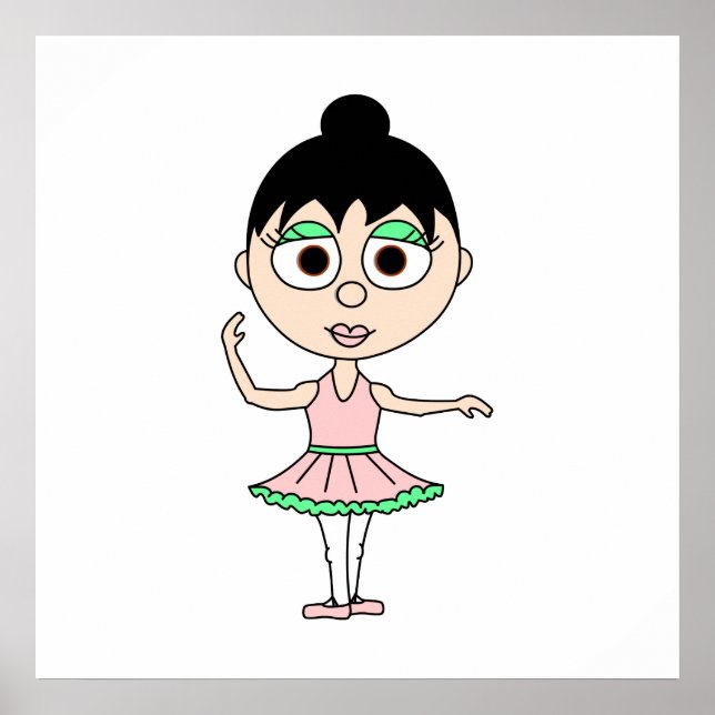 Ballet Third Position Poster - Ballerinas Series (Front)