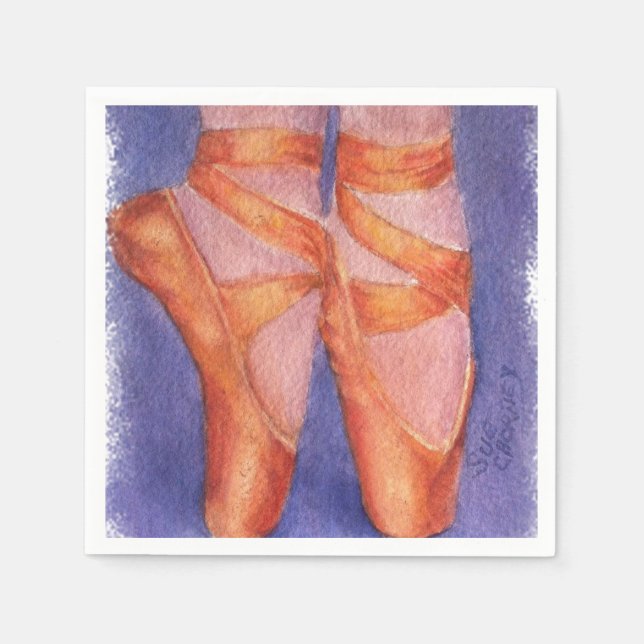 BALLET TOE SHOES PAPER NAPKINS (Front)