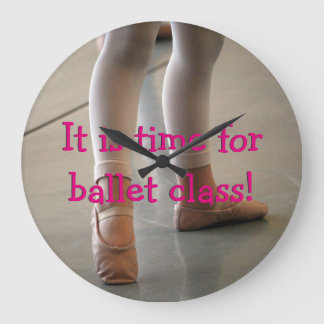 BALLET WALL CLOCK, BALLET CLASS TIME LARGE CLOCK