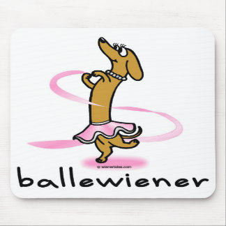 Ballet Wiener Dog Mousepad