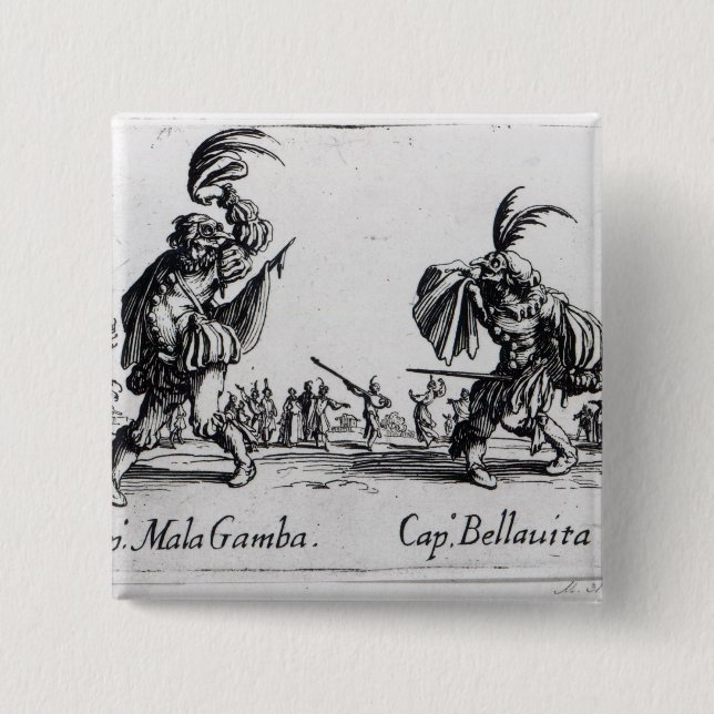 Balli de Sfessania, c.1622 15 Cm Square Badge (Front)