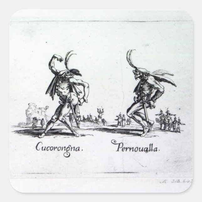 Balli de Sfessania, c.1622 Square Sticker (Front)
