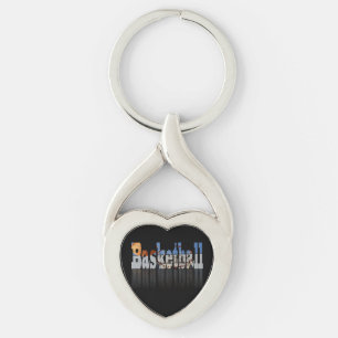 "Ballin' Letters: The Art of Basketball" Key Ring