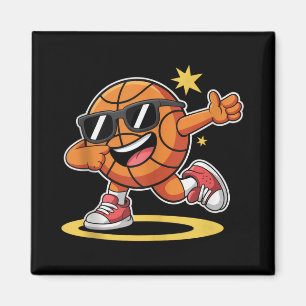 Ballin Out Cool Basketball Cartoon Sports Tank Top Magnet