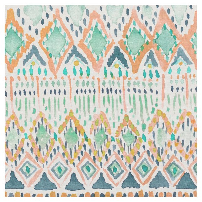 BALLIN’ TRIBAL Boho Summer Geometric Fabric (Close Up)