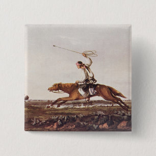Balling Ostriches 15 Cm Square Badge