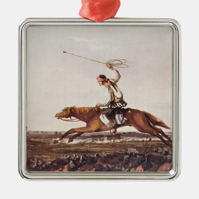 Balling Ostriches Metal Tree Decoration (Front)