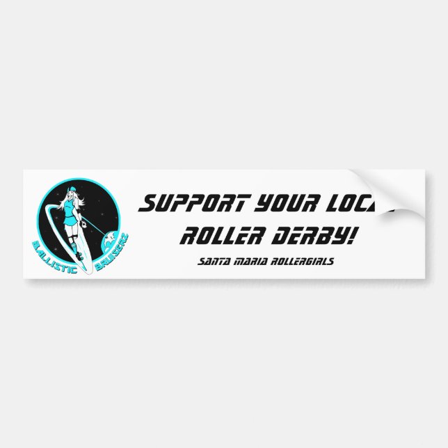 Ballistic Bruiserz Support bumper sticker (Front)