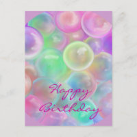 Ballons-Happy Birth. Postkarte