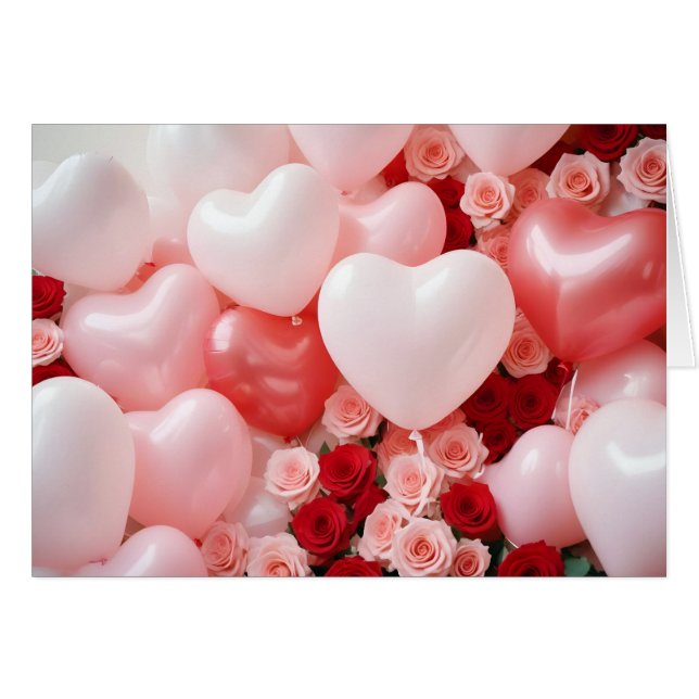 Ballons Love Tender Romantic Beautiful Gift (Front Horizontal)