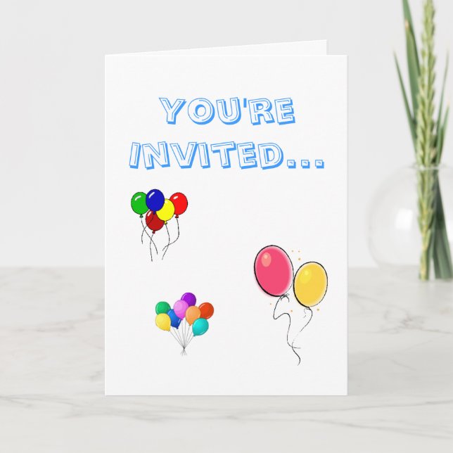 ballons, pretty balloons, balloons5, You're Inv... Invitation (Front)