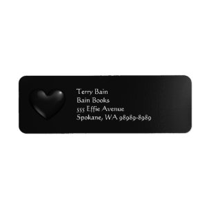 Balloon 3D Heart Return Address Label