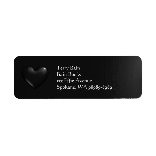 Balloon 3D Heart Return Address Label (Front)