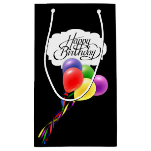 Balloon-a-Palooza Black Birthday Gift Bag