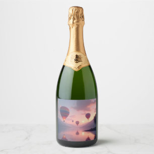 Balloon Adventure Dreams Sparkling Wine Label