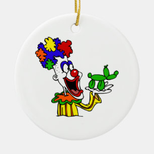 Balloon Animal Clown Ceramic Ornament