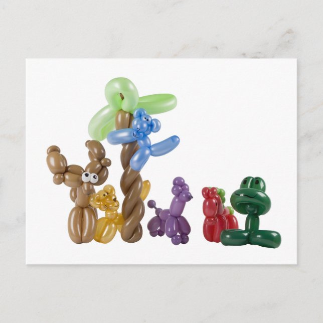 balloon animal group postcard (Front)