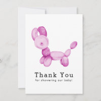 Balloon Animal, Pink, Girl, Baby Shower