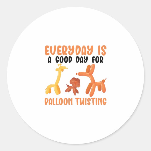 Balloon Animals Classic Round Sticker (Front)