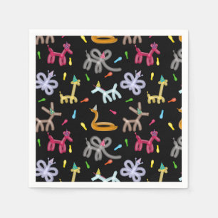 Balloon Animals Kids Birthday Party Theme Napkin