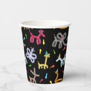 Balloon Animals Kids Party Theme Paper Cups