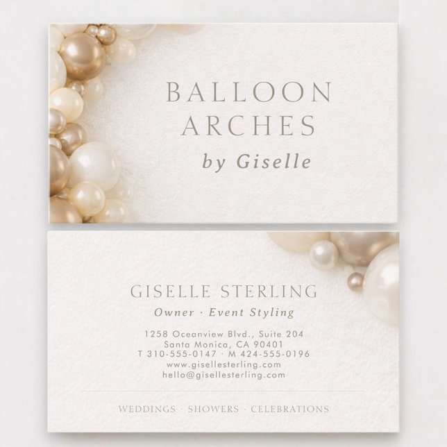 Balloon Arches Party Decorating Business Card (Creator Uploaded)