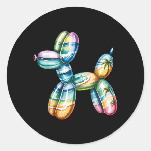 Balloon Artist Balloon Dog Balloon Twister Classic Round Sticker