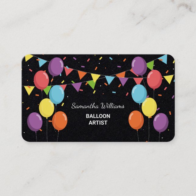 🎈🎈🎈 Balloon Artist Premium Business Card (Front)