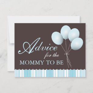 Balloon Baby Shower Advice for the Mummy to Be Card