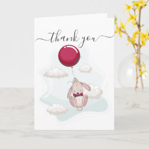 Balloon Baby Shower Thank You Card