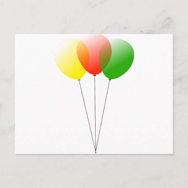 Balloon balloons custom personalise Anniversaries Postcard (Front)