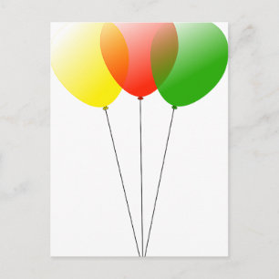 Balloon balloons custom personalise Anniversaries Postcard