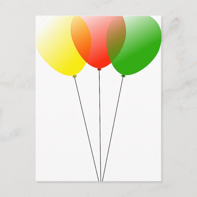 Balloon balloons custom personalise Anniversaries Postcard (Front)