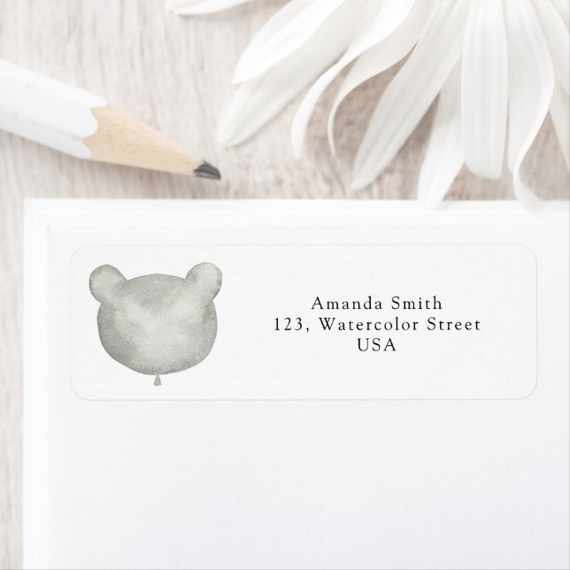 Balloon Bear Return Address Label (Insitu)