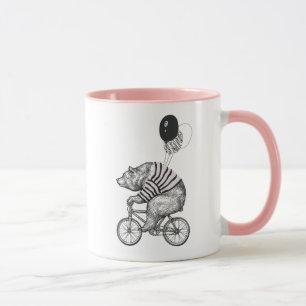 Balloon Bicycle Bear Mug