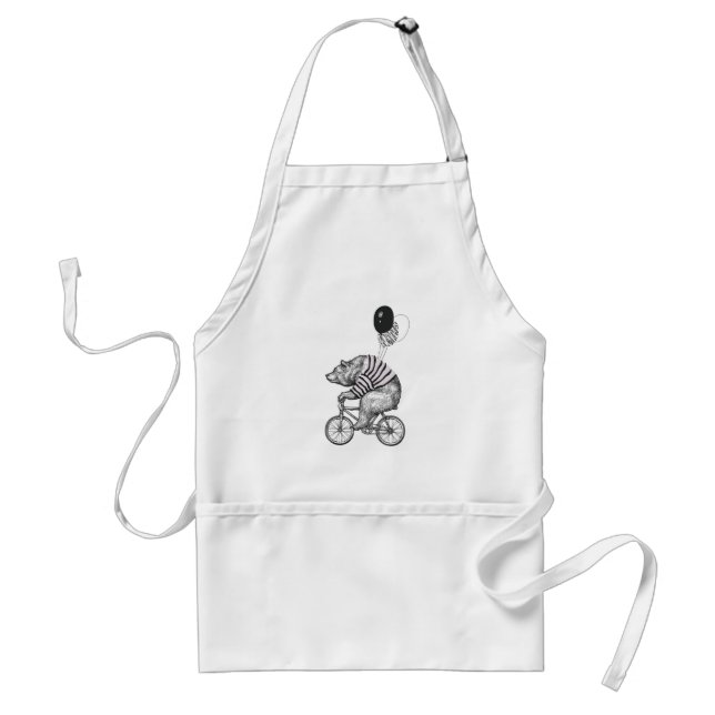 Balloon Bicycle Bear Standard Apron (Front)