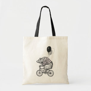 Balloon Bicycle Bear Tote Bag