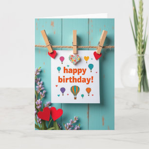 Balloon Birthday Celebration Card