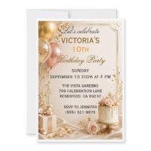 Balloon Birthday Invitation