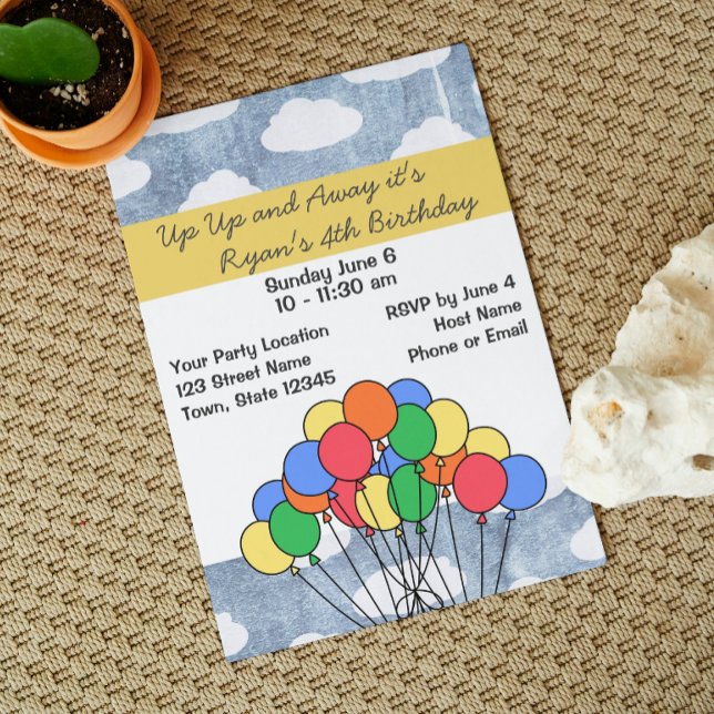 Balloon Birthday Invitation (Creator Uploaded)