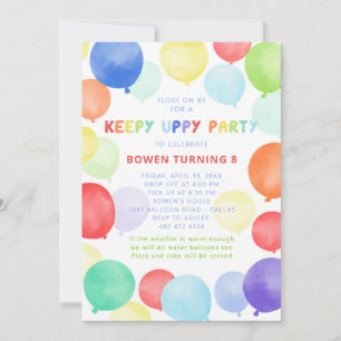Balloon Birthday Invitation - Keep Uppy Party