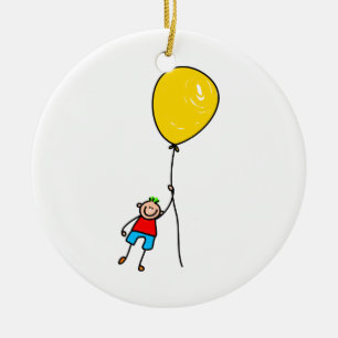 Balloon Boy Ceramic Tree Decoration