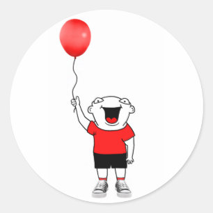 Balloon Boy Classic Round Sticker