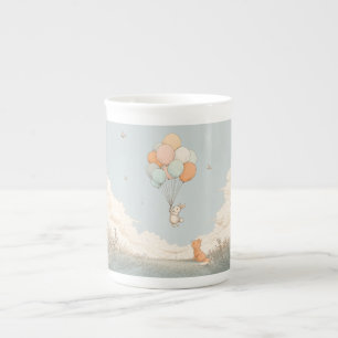 Balloon Bunny & Little Fox Bone China Mug