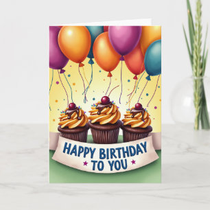 Balloon Celebration Birthday Card