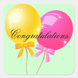 Balloon Congratulations Sticker