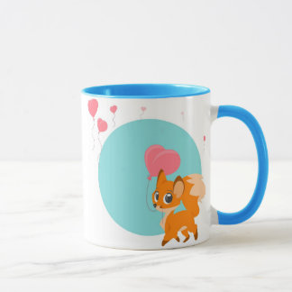 Balloon Day Fox Shirt Mug