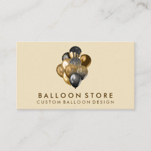 Balloon Decor Boho rustic gold sparkle Business Card