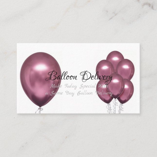 Balloon Delivery Business Card (Front)